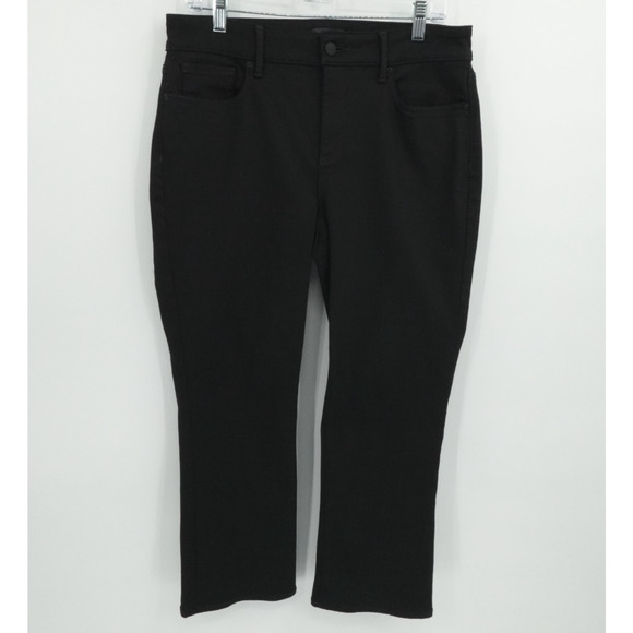NYDJ Jeans Womens 10 Black Marilyn Straight Lift Tuck Stretch Casual‎ Everyday - Picture 1 of 13